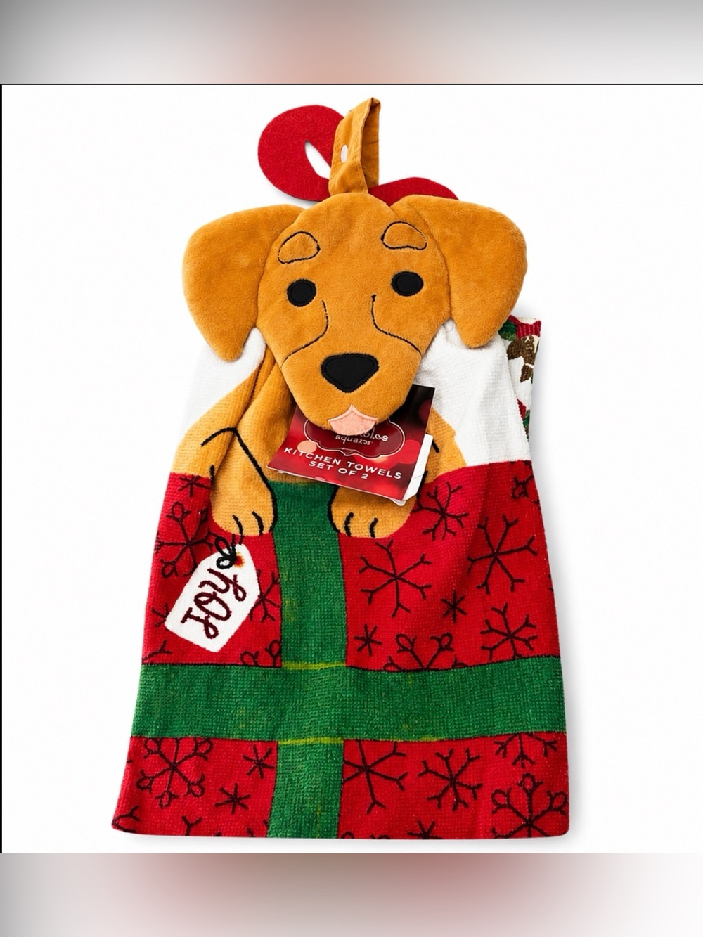 St. Nicholas Square Adorable Set of 2 Dog Towels NWT